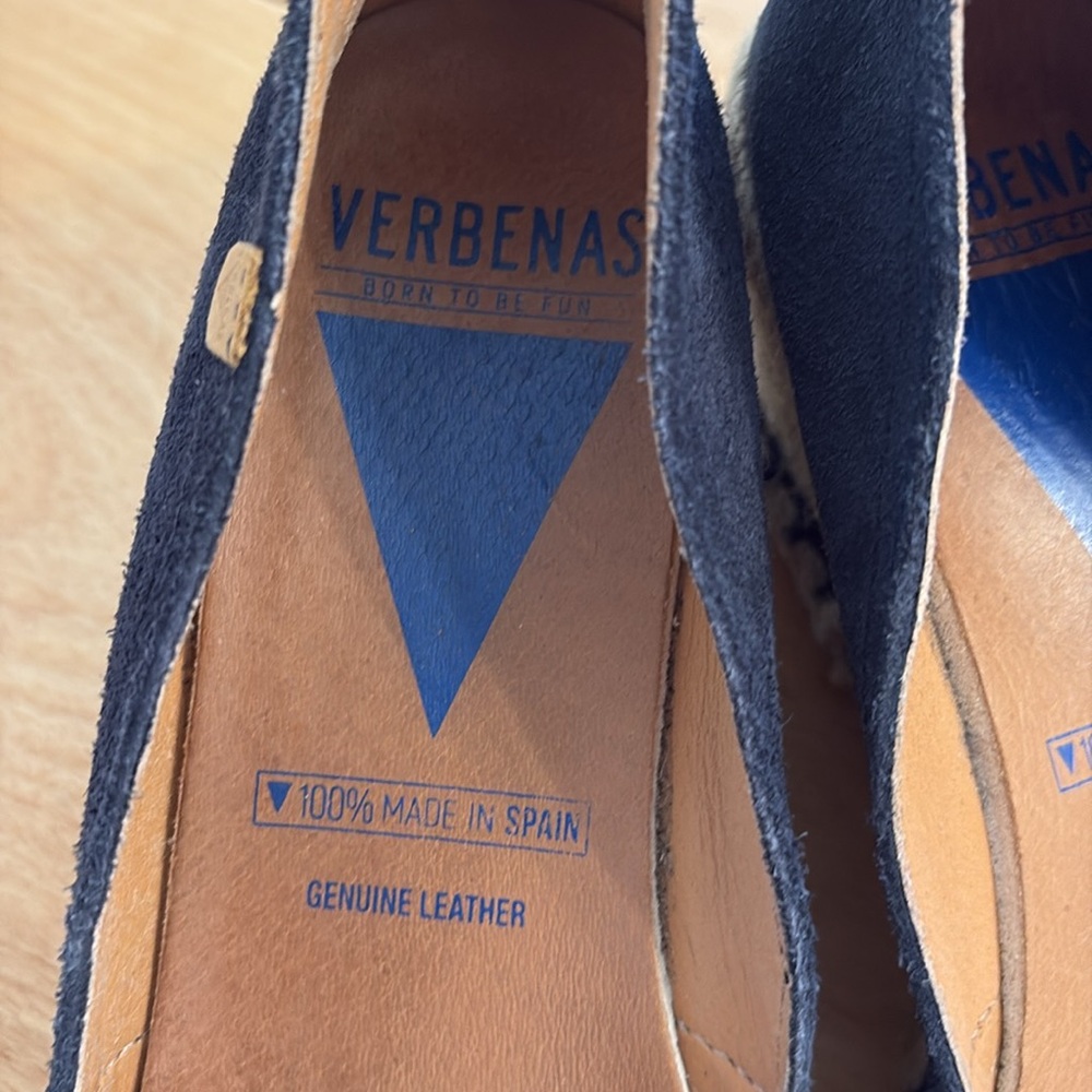 Verbenas Women's Carmen Navy Suede Espadrille Wedge Slip-On Shoes. Size 39 - Picture 3 of 10